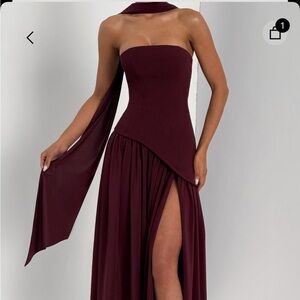 Maliyah Maxi Dress – Cherry Lacquer